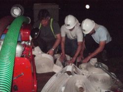 Noční požární útok v Želeticích