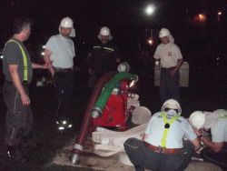 Noční požární útok v Želeticích